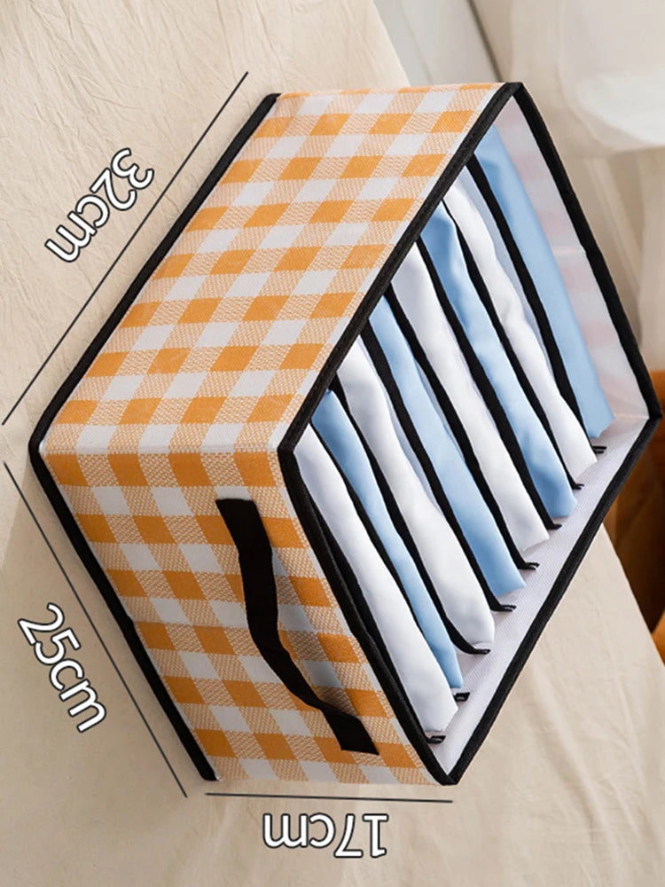 Foldable Wardrobe Closet Bedroom Storage Clothes Sock Bra Pants Organizer Underwear Box Stackable Drawers For Cabinet Save Space