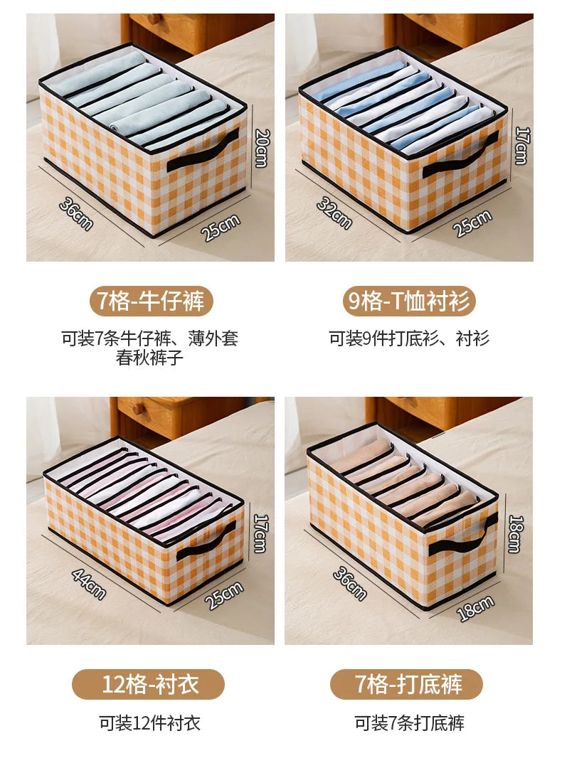 Foldable Wardrobe Closet Bedroom Storage Clothes Sock Bra Pants Organizer Underwear Box Stackable Drawers For Cabinet Save Space