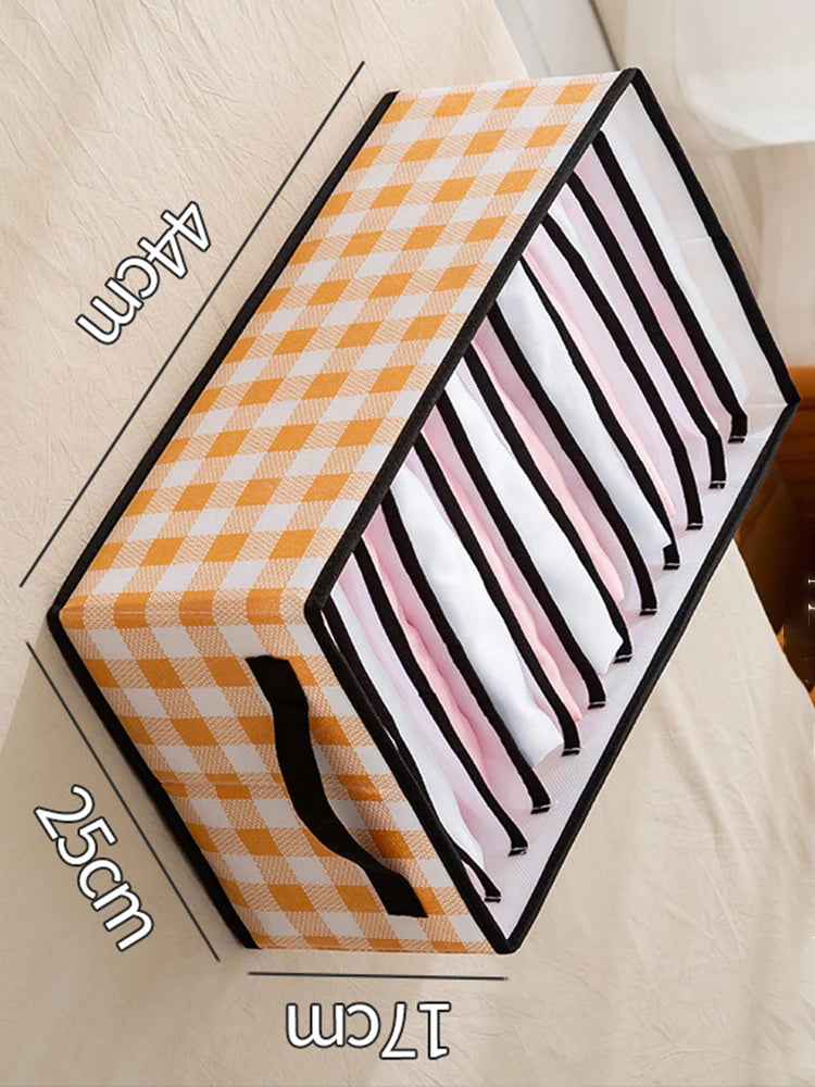 Foldable Wardrobe Closet Bedroom Storage Clothes Sock Bra Pants Organizer Underwear Box Stackable Drawers For Cabinet Save Space