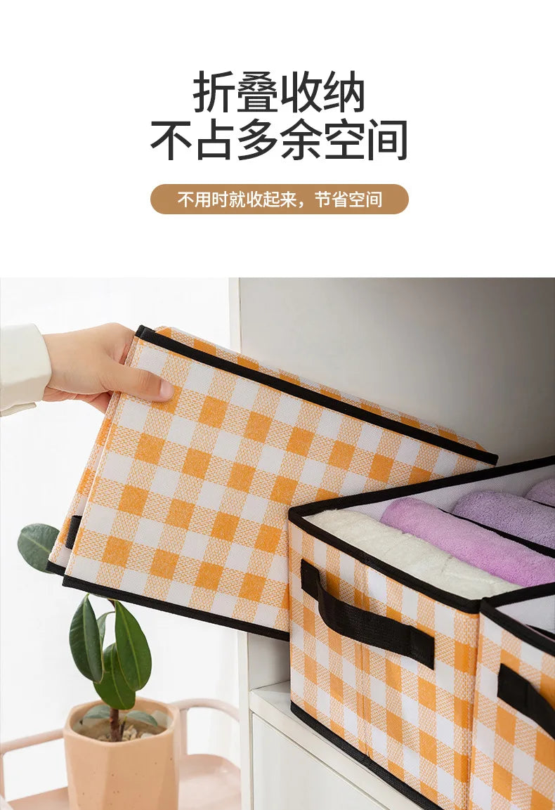 Foldable Wardrobe Closet Bedroom Storage Clothes Sock Bra Pants Organizer Underwear Box Stackable Drawers For Cabinet Save Space