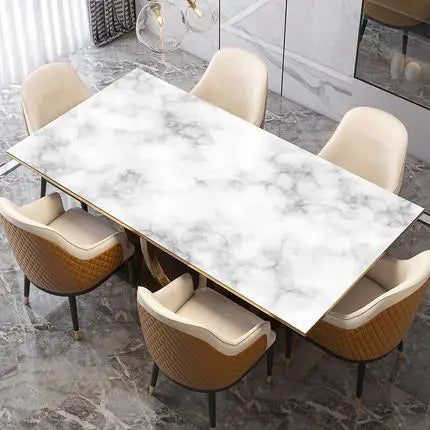 New Arrive Geometric Marble Elk PVC Waterproof Table Cloth Oil Table Cover Glass Soft Cloth Dining Table Mat Home Protection