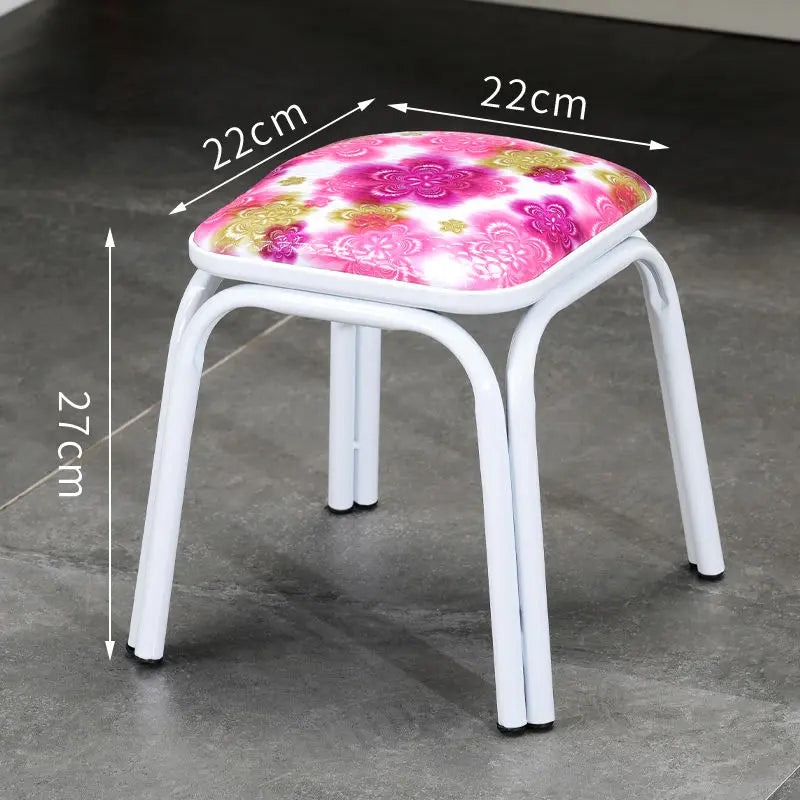 Modern Household Padded Stool Living Room Round Bench Coffee Table Step Stools Student Dormitory Solid Color Small Low Chairs