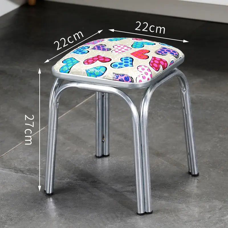 Modern Household Padded Stool Living Room Round Bench Coffee Table Step Stools Student Dormitory Solid Color Small Low Chairs