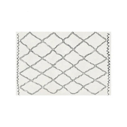 Morocan rug Tapis Salon 200X300 Black White Fluffy Carpet Rug For Kids Bedroom Bedside Carpet Living Room Square Sofa Table Rug