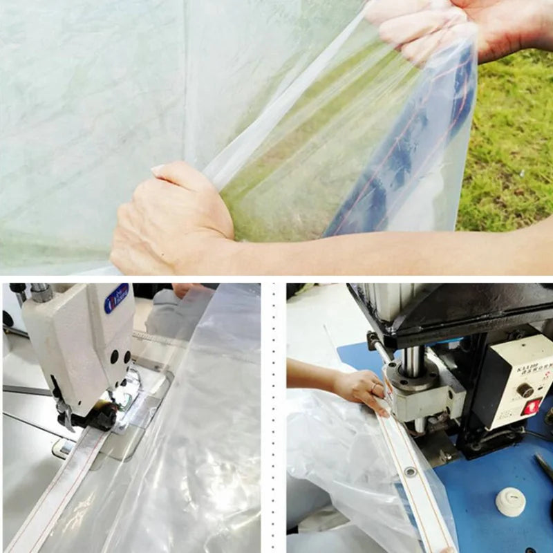 New Transparent PE Tarp Gazebo Canopy Awnings Outdoor Garden Succulent Plants Rainproof Cloth Keep Warm Tarpaulin