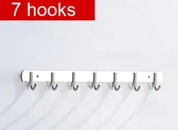 304 Stainless Steel Hook Punch-free Hooks Bathroom Towel Hook Strong Seamless Kitchen Hooks Metal Storage Rack Organizer WB 083