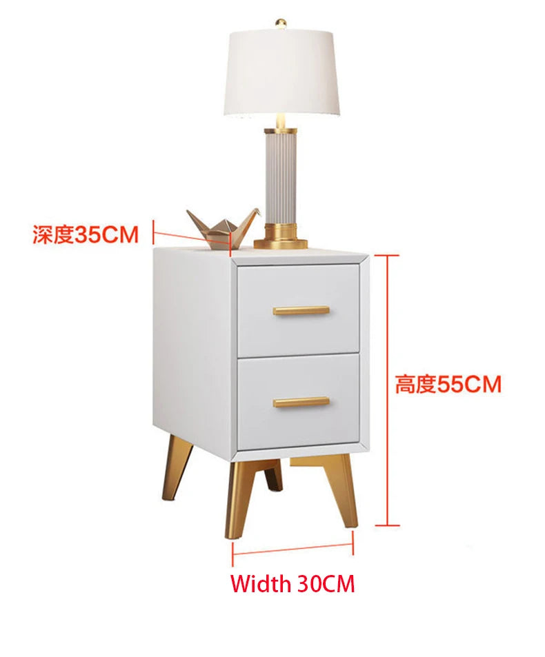 Bedside Table Modern Minimalist Ultra-narrow Light Luxury Simple Free Installation Bedroom Mini Furniture Small Shelf Cabinet