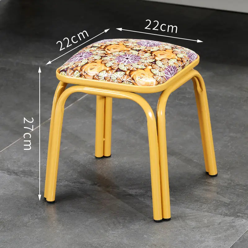 Modern Household Padded Stool Living Room Round Bench Coffee Table Step Stools Student Dormitory Solid Color Small Low Chairs