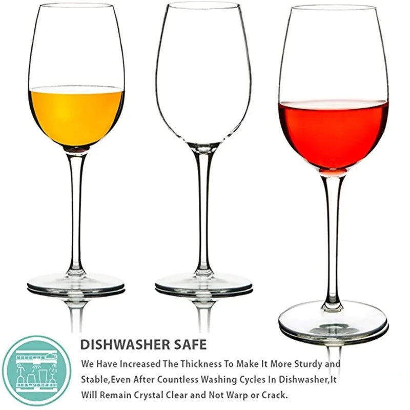 2Pcs Tritan Plastic Red Wine Glass Unbreakable Wine Goblet Cocktail Glass For Home Wedding Party Travel Picnic Juice Wine Cups