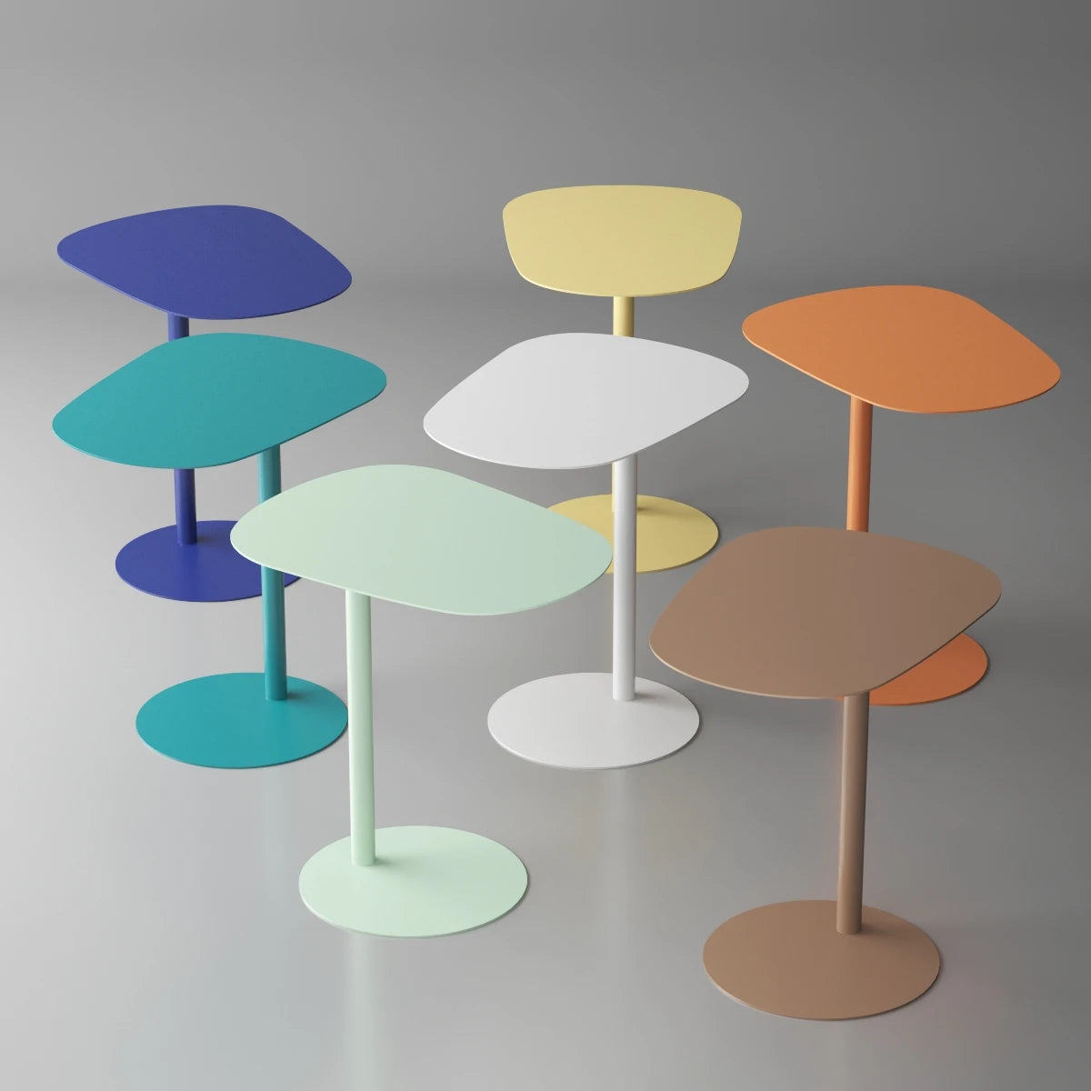Household Furniture Iron Art Mini Coffee Tables Nordic Home Living Room Decoration Indoor Mobile Bedside Table Sofa Side Tables