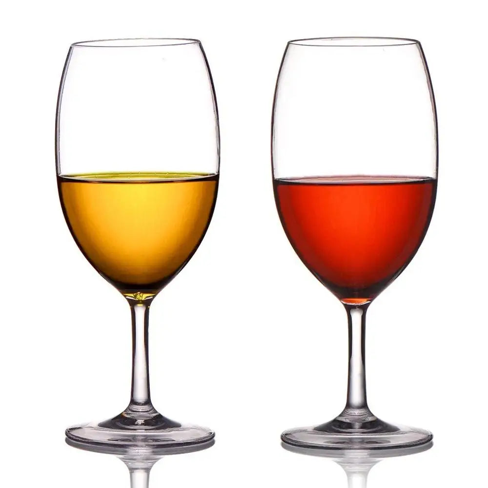 2Pcs Tritan Plastic Red Wine Glass Unbreakable Wine Goblet Cocktail Glass For Home Wedding Party Travel Picnic Juice Wine Cups