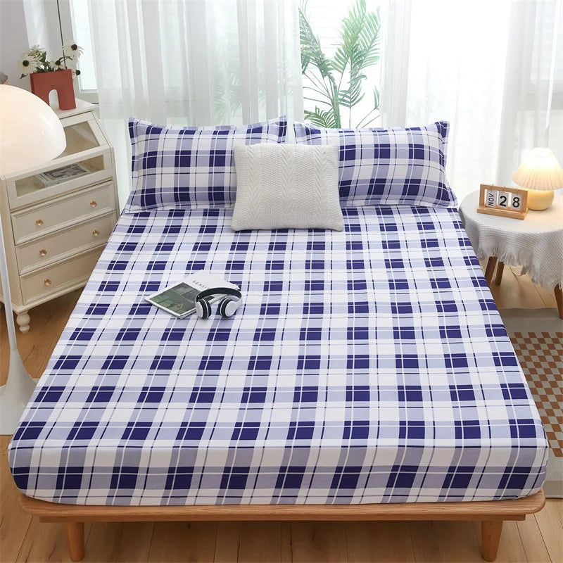 Yaapeet Home Textile Cartoon Blue Whale Bedding Fitted Sheet King Queen Single Size Boy Girl Kid Bed Mattress Cover Protector
