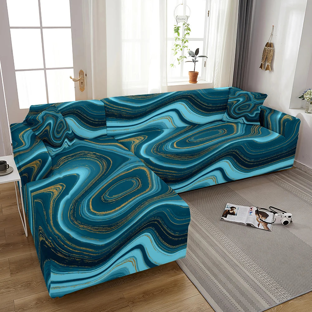 Cover For Living Room Adjustable Marble Sofas Chaise Covers Lounge Sectional Couch Corner Sofa Slipcover L Shape