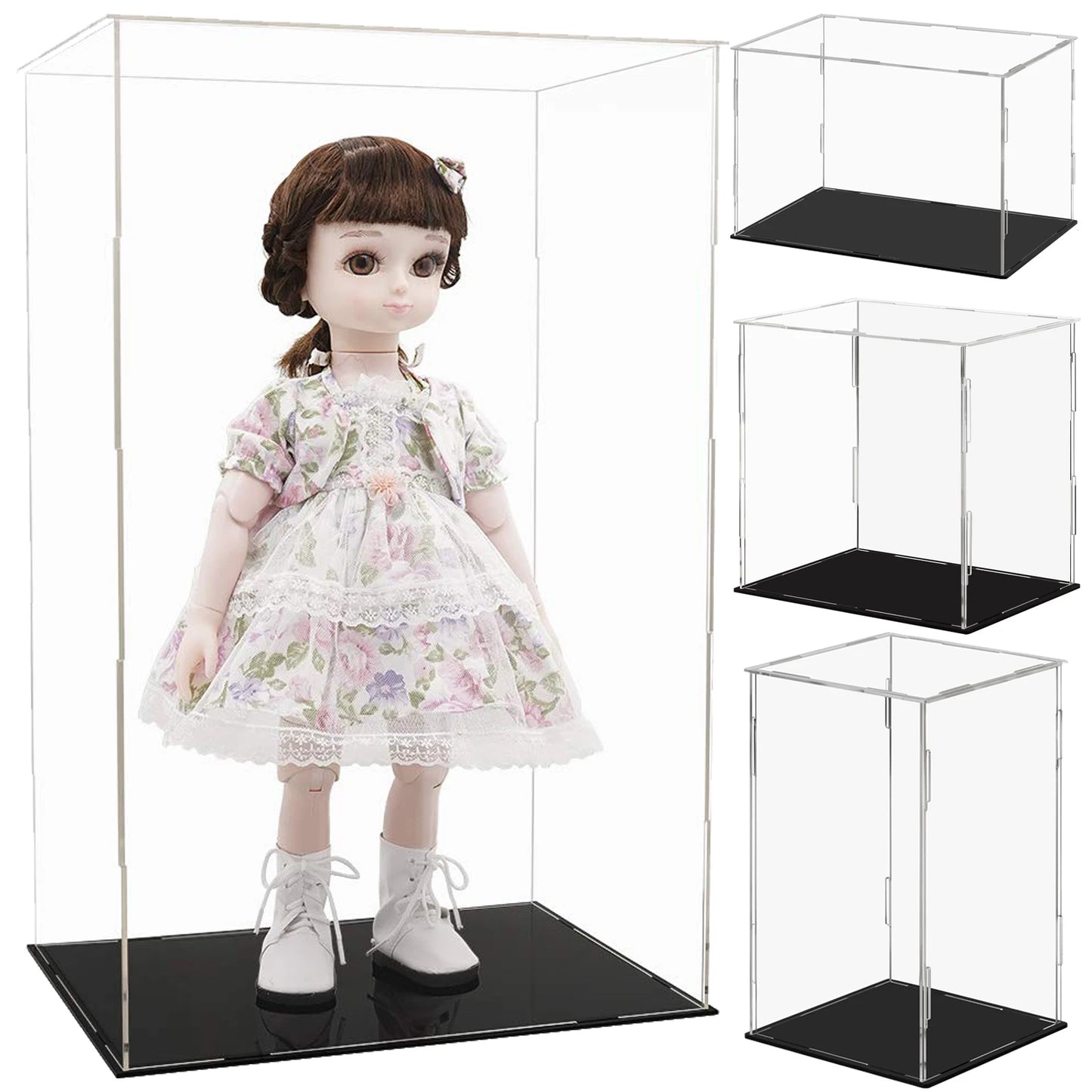 10-40cm Display Box for Collectibles Assemble Clear Acrylic Case Dustproof Protection Showcase for Action Figures Organizing Toy
