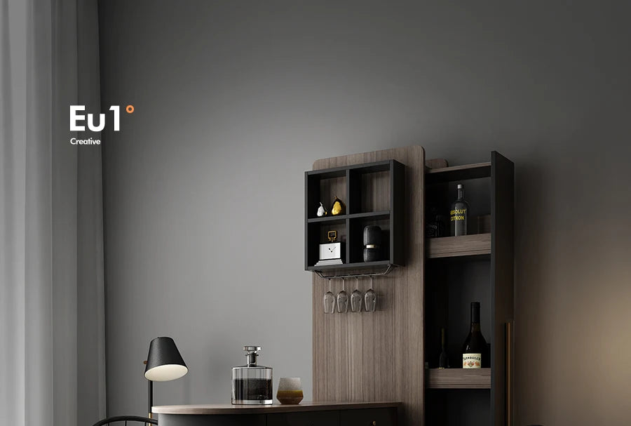 Pqf Retractable Bar Table against the Wall Family Living Room Partition Integrated
