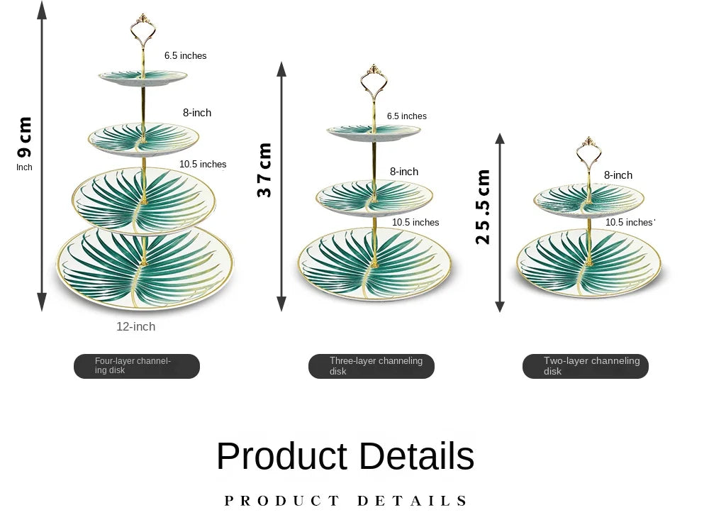 New Palm Leaf Nordic Style Tableware Hotel Household Bone Porcelain Plate Coffee Set Mug Disk Set Dinner Plates Ceramic Plate