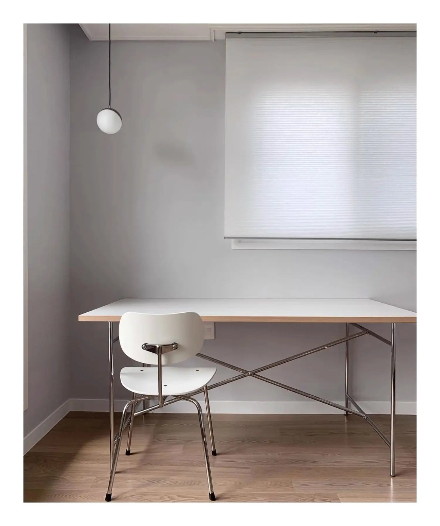 DPstudio vintage simple desk, stainless steel rectangular dining table, blogger, same conference table Bauhaus