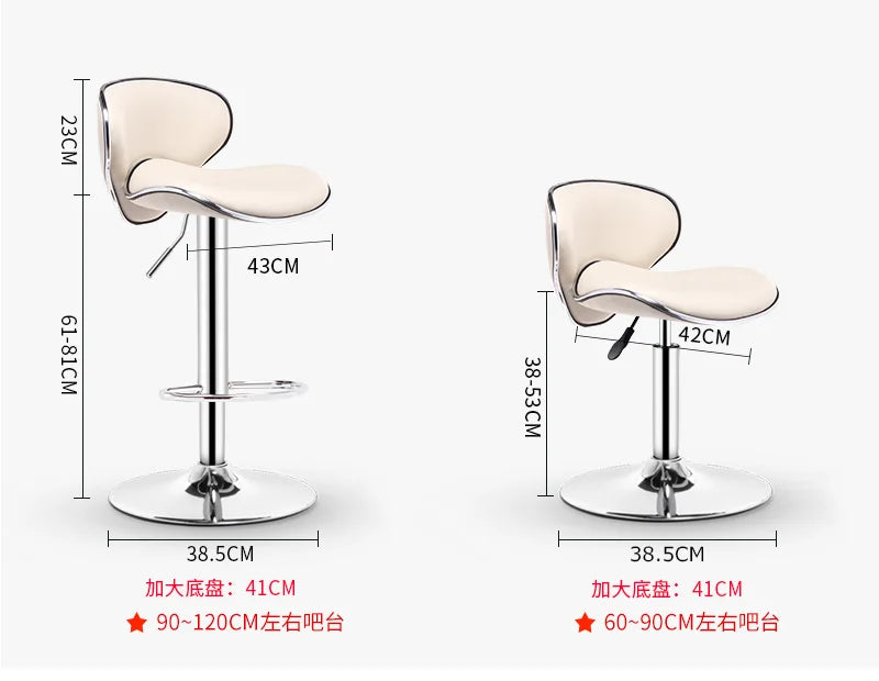 Bar Furniture High Stools Kitchen Adjustable Lift Backrest Bar Chair Swivel Nordic Bar Counter Sofa Chairs Bar Banks Dining Seat