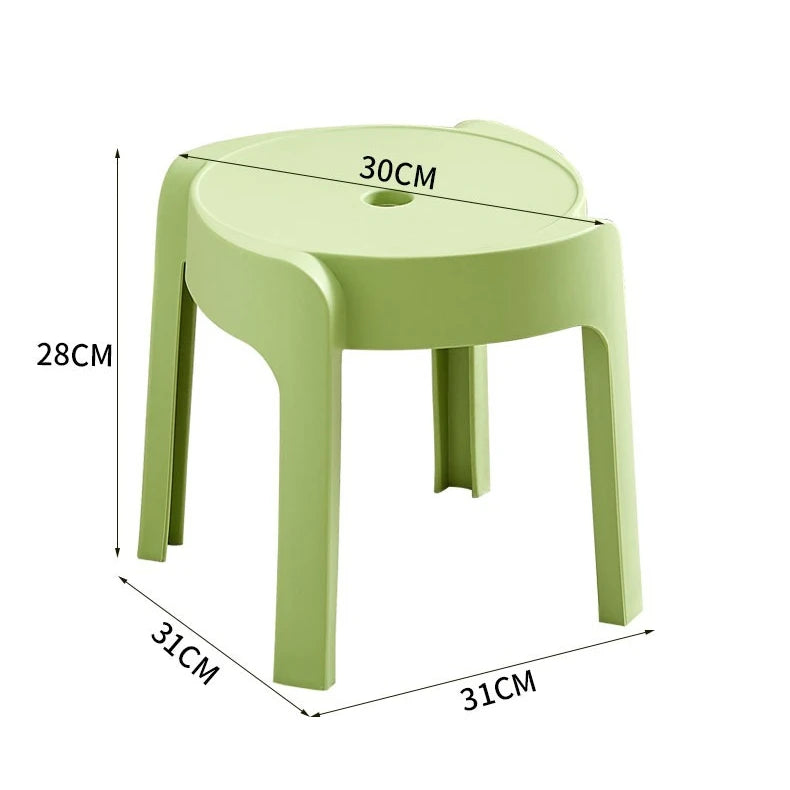 Dining Chairs Thickening Backrest Nordic Chair Plastic Stool Rotundity Stackable Modern Furniture Nordic Chair