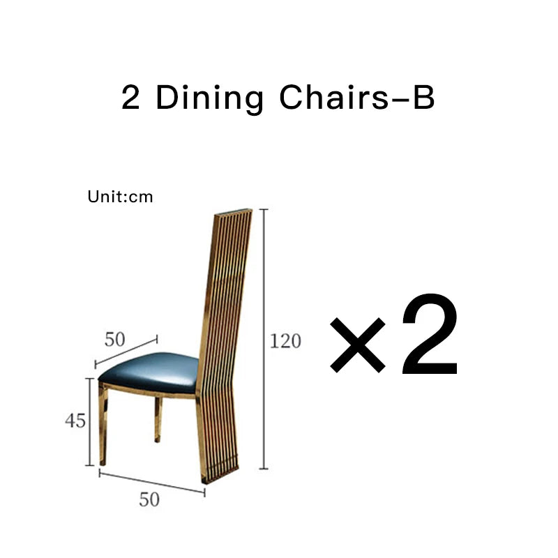 Luxury White Marble Dining Table And Chair Combination Rectangular Household Italian Type Large Concise Mesa Modern Furniture