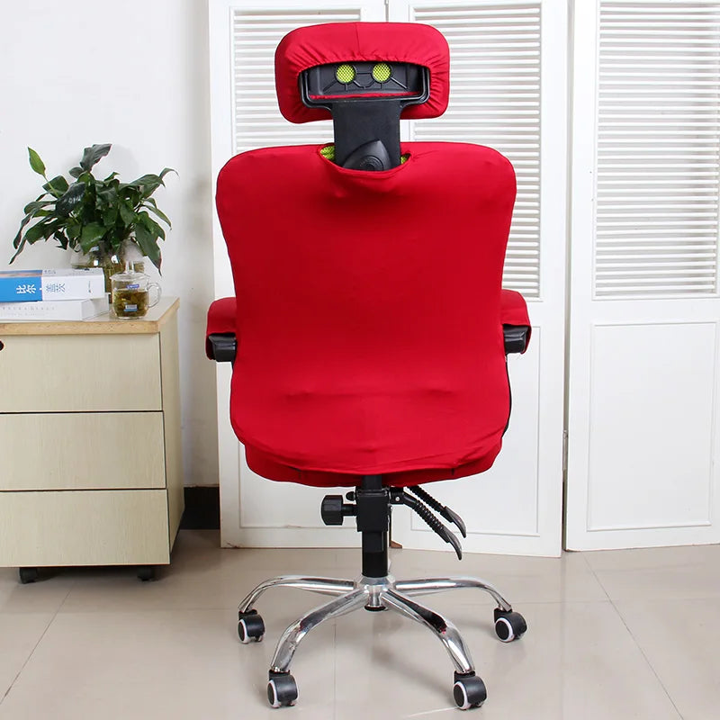 3pcs/lot Office Chair Covers Stretch Spandex Computer Swivel Chair Seat Covers Armrest Gaming Chair Cover Split Chair Slipcovers