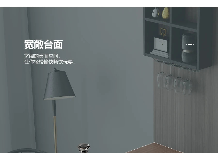 Pqf Retractable Bar Table against the Wall Family Living Room Partition Integrated
