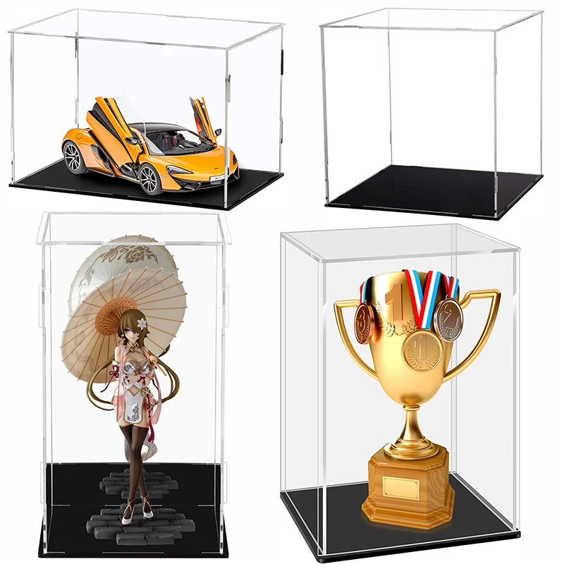 10-40cm Display Box for Collectibles Assemble Clear Acrylic Case Dustproof Protection Showcase for Action Figures Organizing Toy