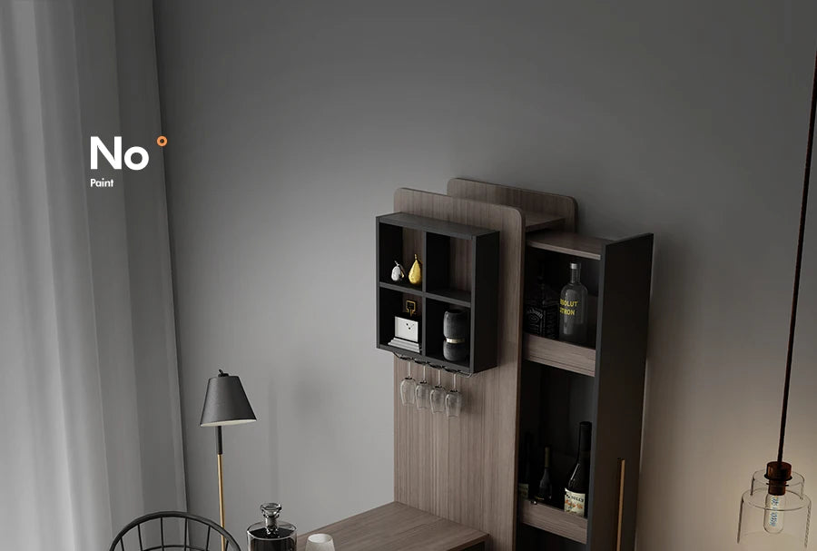 Pqf Retractable Bar Table against the Wall Family Living Room Partition Integrated