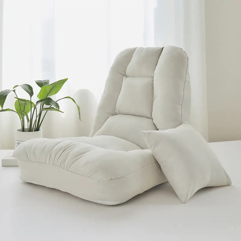 Folding Lounger Home Balcony Living Room Folding Chair Leisure Balcony Lazy Sofa Tatami With Pillow Modern Backrest Deck Chair
