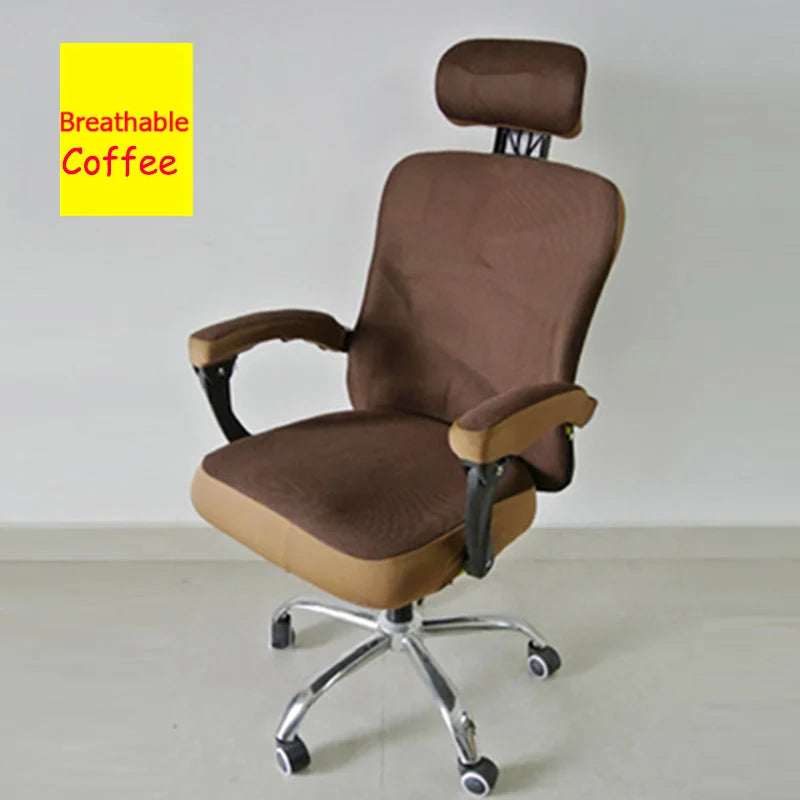 3pcs/lot Office Chair Covers Stretch Spandex Computer Swivel Chair Seat Covers Armrest Gaming Chair Cover Split Chair Slipcovers