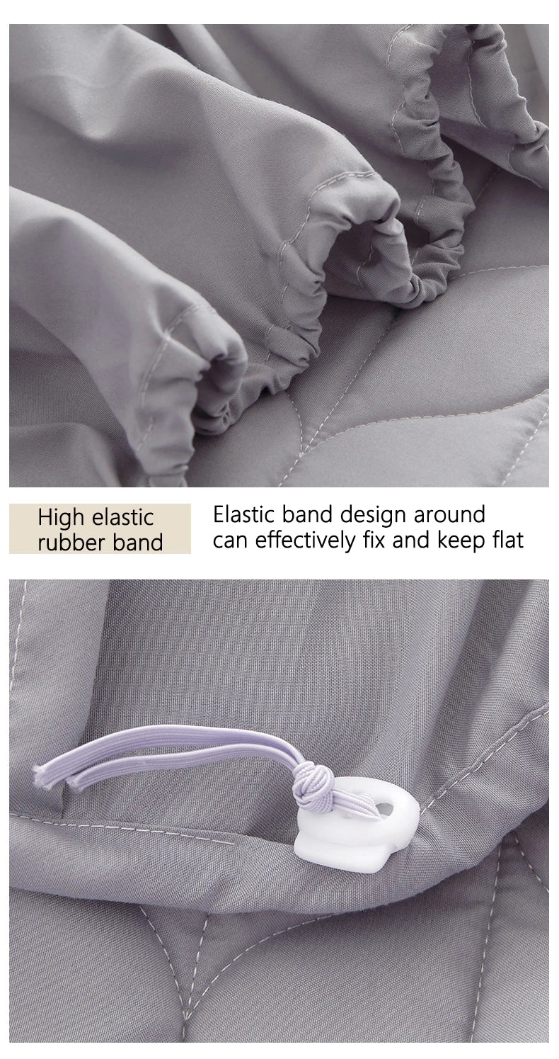 Cotton Thicken Quilted Mattress Cover Anti-bacterial Mattress Protector Topper Pad Soft Fitted Sheet Not Including Pillowcase