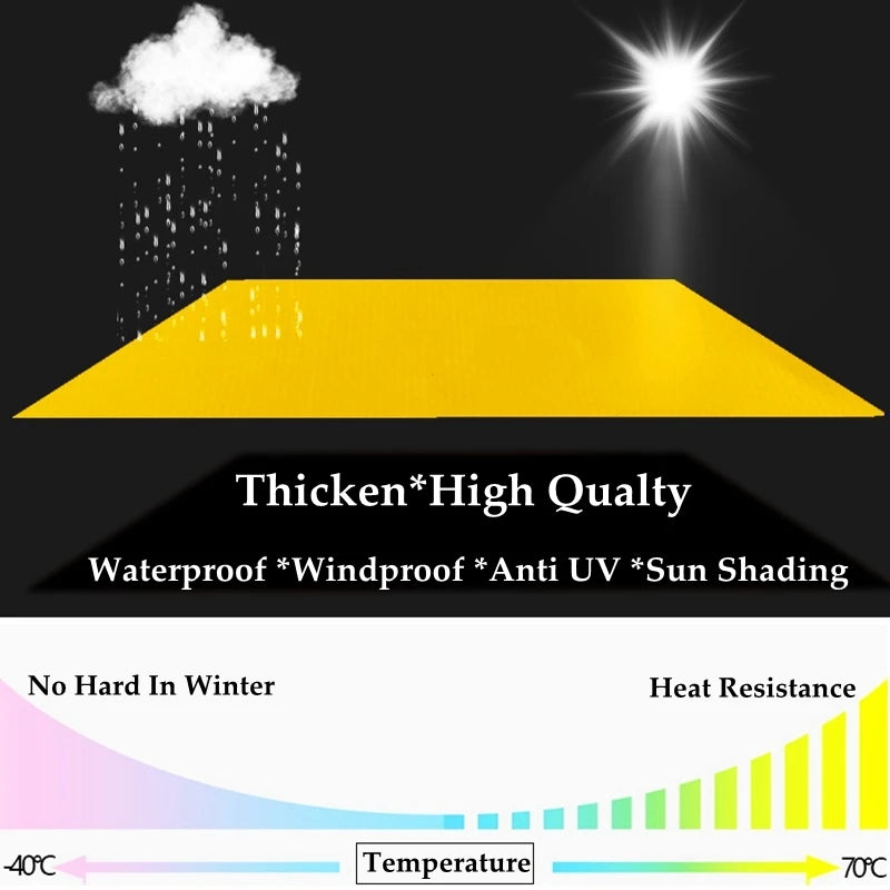 10 Colors 500GSM Heavy Duty PVC Tarpaulin Waterproof Knife Cloth Camping Tent Groundsheet Gazebos Canopy Awnings Shading Sails