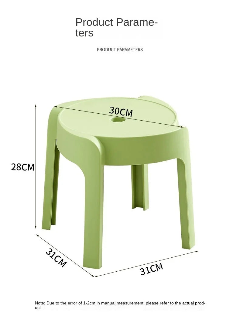 Dining Chairs Thickening Backrest Nordic Chair Plastic Stool Rotundity Stackable Modern Furniture Nordic Chair