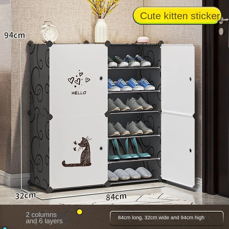 Modern Home Furniture Shoe Rack Cabinets Storage Organizers For Room Cupboard Hallway Entrance Shelf Shoes Layers Dustproof