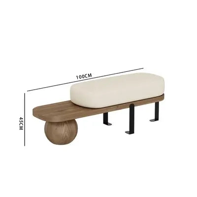 Nordic Solid Wood Shoe Stool Creative Wool Sofa Doorway Senior Sense Cloakroom Living Room Porch Household Fitting Rest Bench