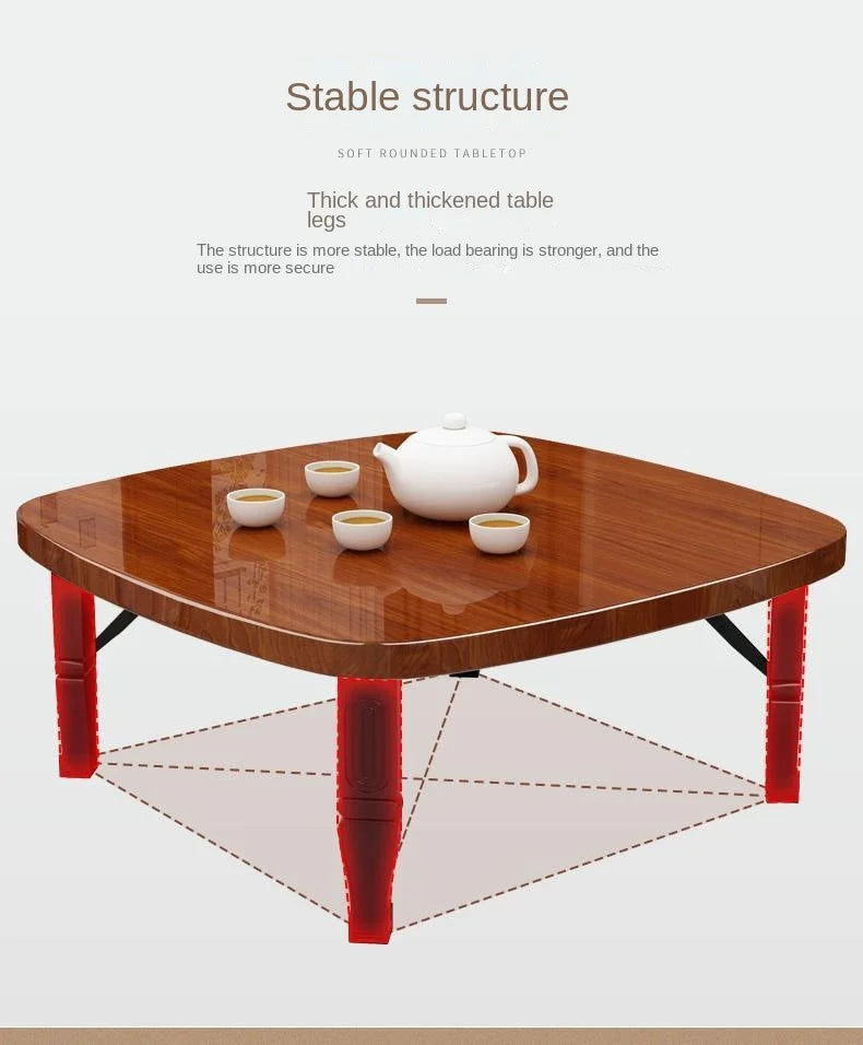 Furniture For Home Folding Household Small Tea Coffee Square Tables Simple Dining Carpet Tatami Bed Desk Balcony Computer Table