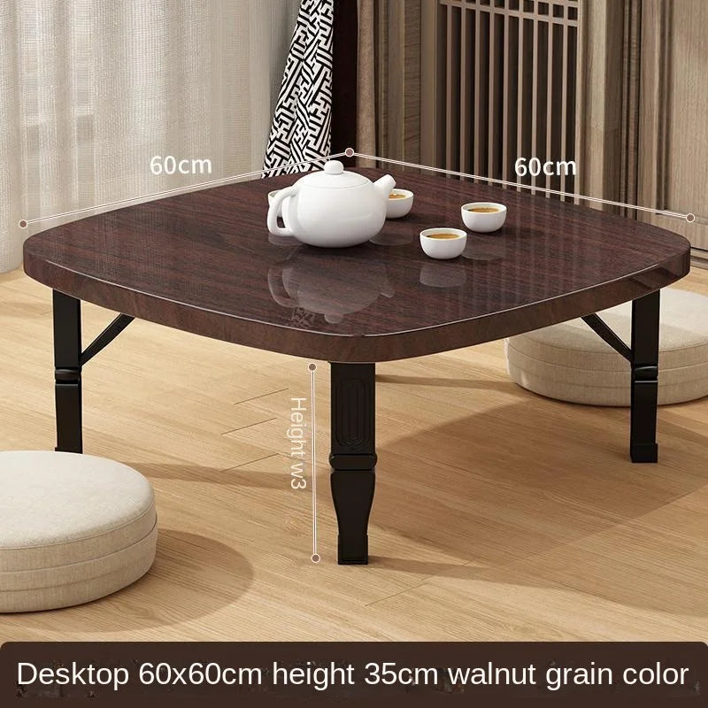 Furniture For Home Folding Household Small Tea Coffee Square Tables Simple Dining Carpet Tatami Bed Desk Balcony Computer Table