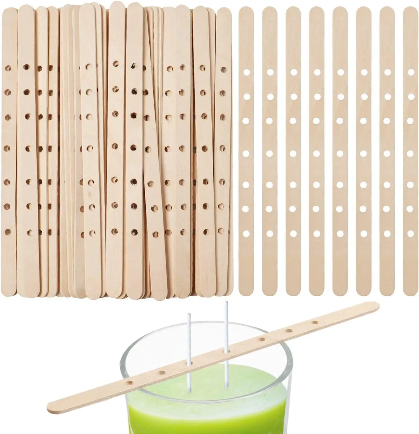 100pcs Wood Wick Holder 4mm Single Hole Diy Candle Making Tool Wax Wick Fixing Rod Candle Making Candle Diy m
