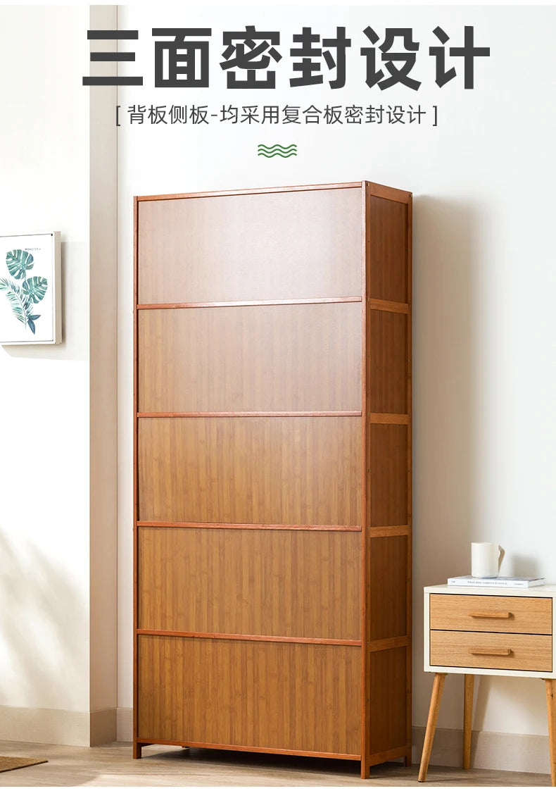 Wooden Horse Man Shoe Rack Shoe Cabinet Home Door outside Simple Storage Dormitory Economical Indoor Beautiful Bedroom Dustproof