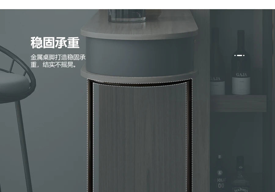 Pqf Retractable Bar Table against the Wall Family Living Room Partition Integrated
