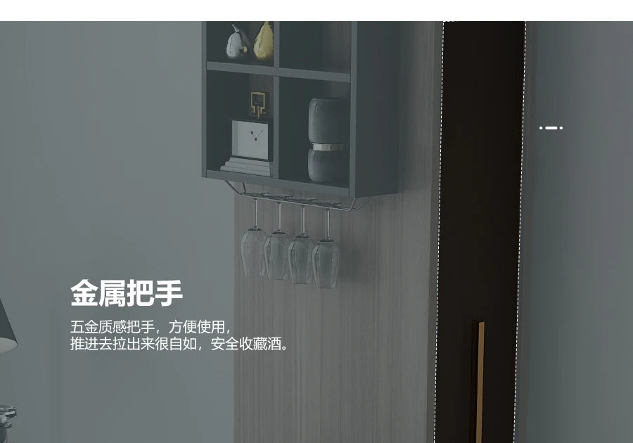 Pqf Retractable Bar Table against the Wall Family Living Room Partition Integrated