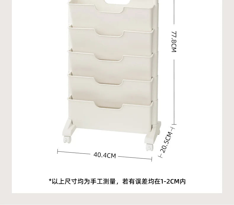 Classroom Desk Storage Shelf Sub-study Movable Large-capacity Bookshelf Children's Room Book Storage Artifact