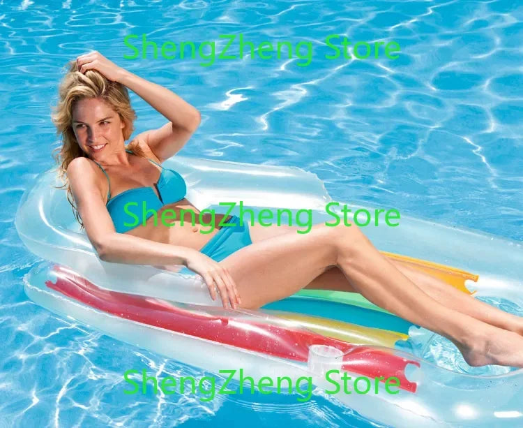 Water hammock recliner inflatable floating bed swimming pool floating swimming mattress sea swimming ring