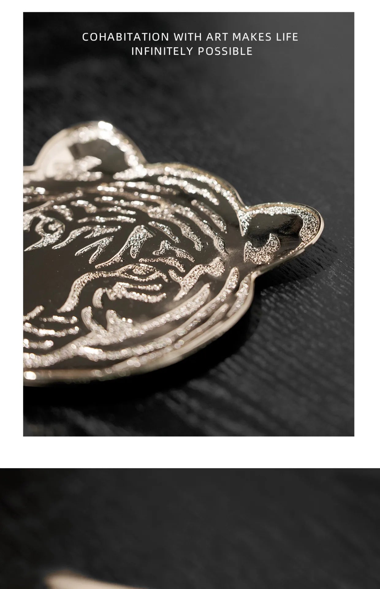 Nordic Metal Storage Tray Light Luxury Tiger Head Shape Jewelry Organizer Dresser Simplicity Aromatherapy Trays Home Decoration