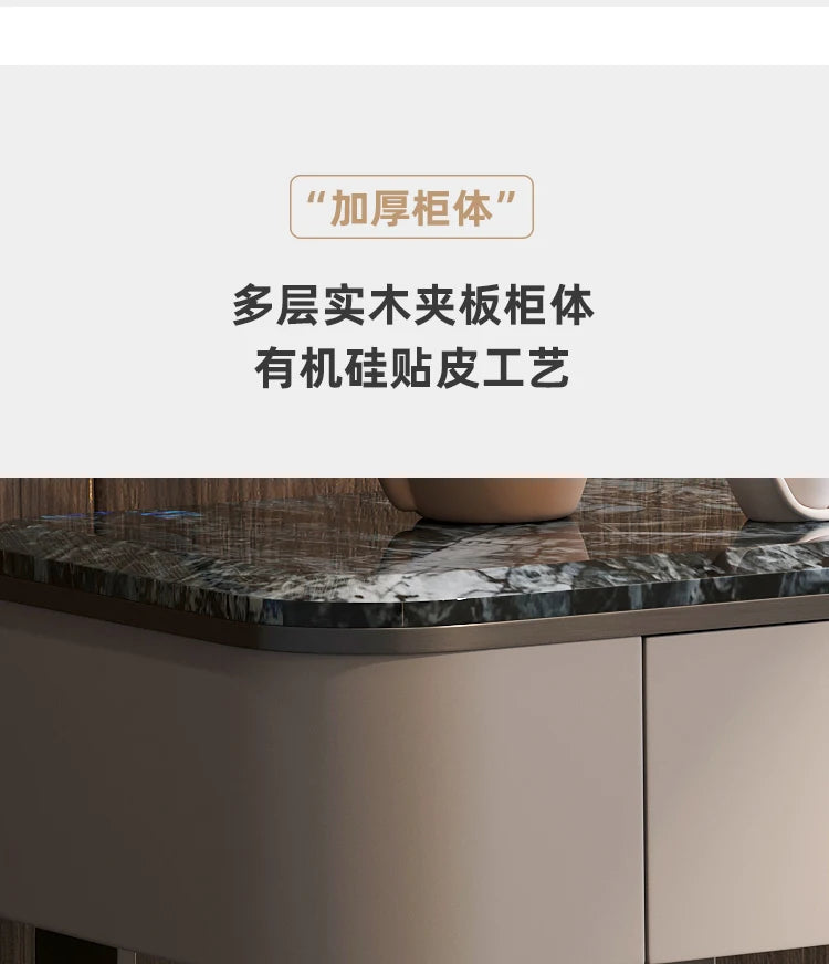 Light Luxury Console Tables Simple Modern Living Room Entrance Side View Table High-End Natural Marble Entrance Cabinet