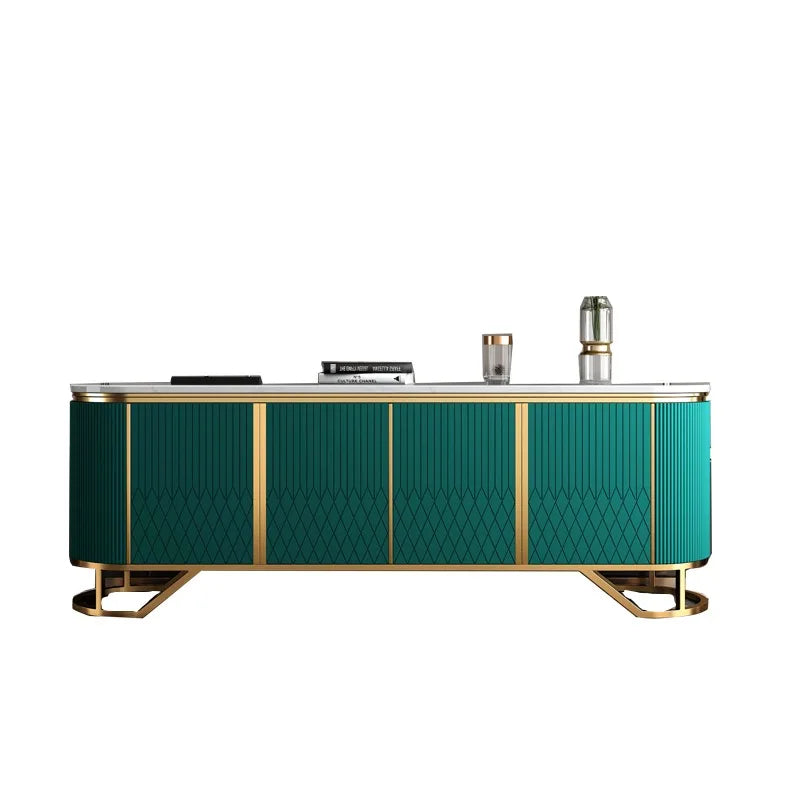 Affordable Luxury Style TV Cabinet and Tea Table Combination Simple Modern Living Room Floor Cabinet Marble