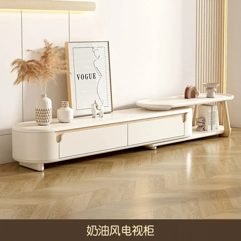 Cream style floor-to-ceiling modern simple living room home small apartment French coffee table combination