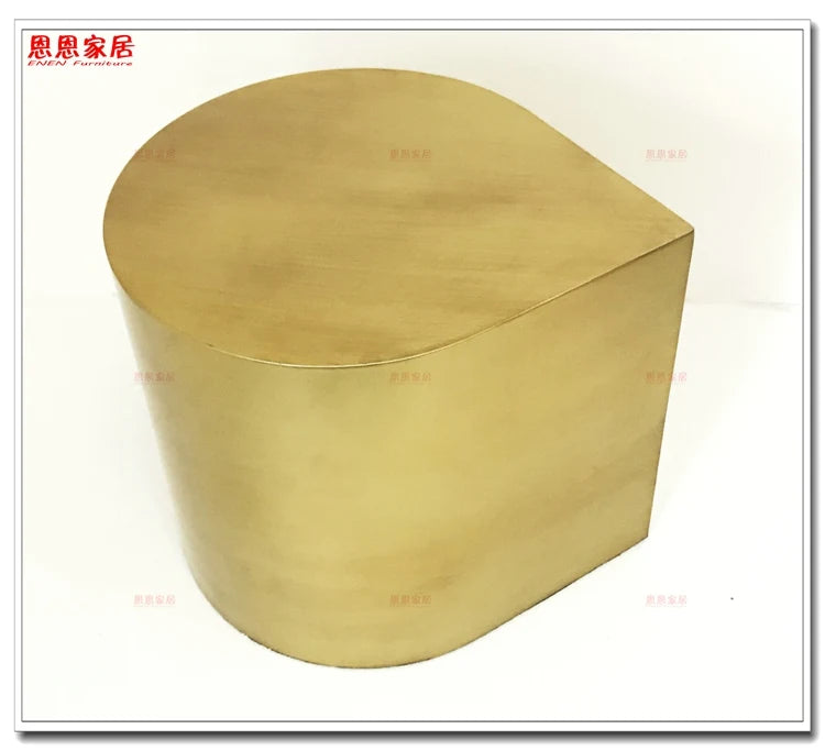 Fresh Four-Leaf Clover Tea Table Tear Drop Coffee Table Brushed Bronze Craft Adler Shaped Sofa Side Table