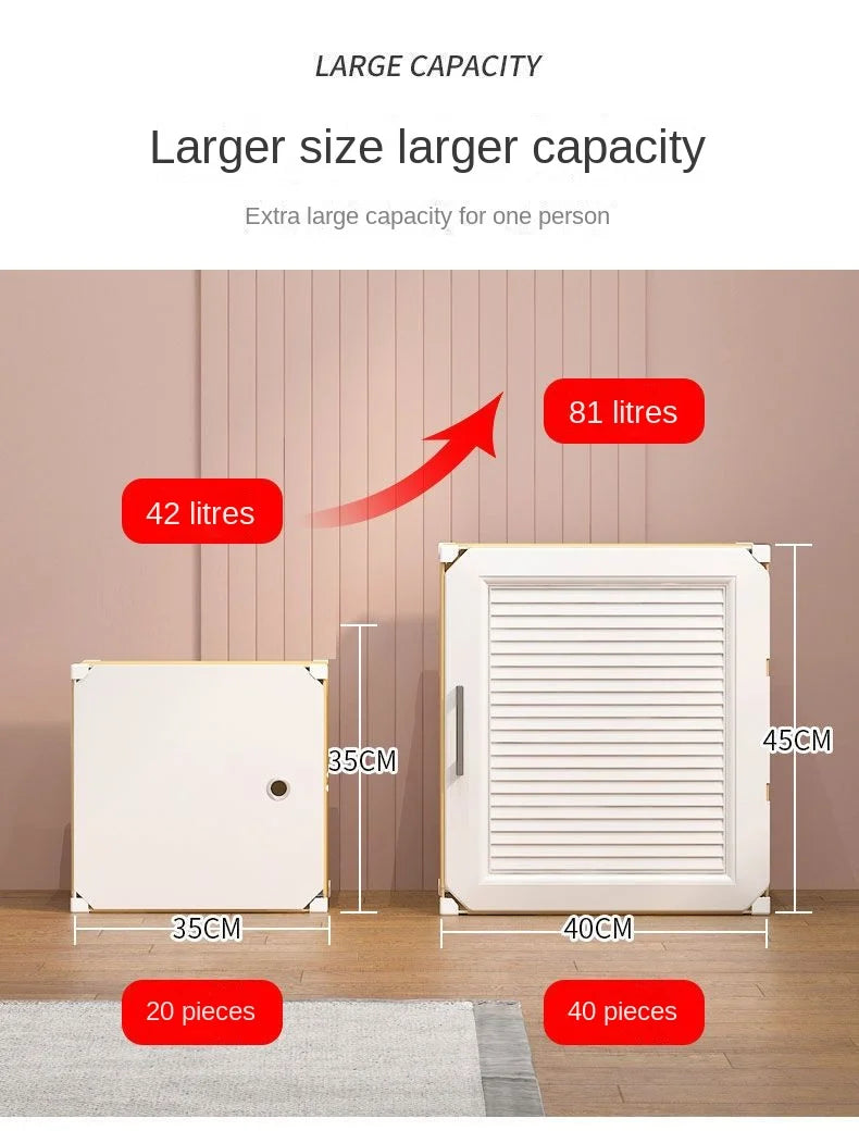 Simplicity Household Bedroom Dustproof Clothes Cabinets For Plastic Assemble Storage Rack Foldable Multilayer Wardrobe Furniture
