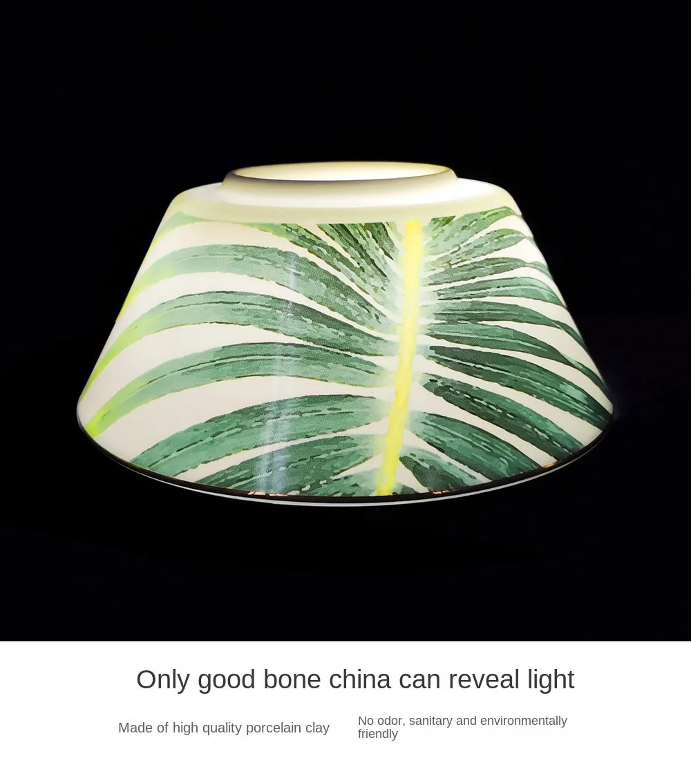 New Palm Leaf Nordic Style Tableware Hotel Household Bone Porcelain Plate Coffee Set Mug Disk Set Dinner Plates Ceramic Plate